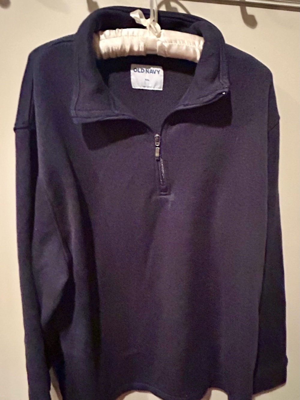 Old Navy Men's Zip-Neck, Navt Sweater, XL